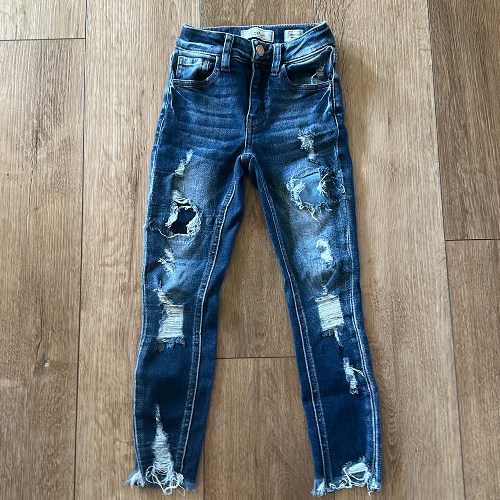 Youth girls Kancan skinny jeans size 5 like new